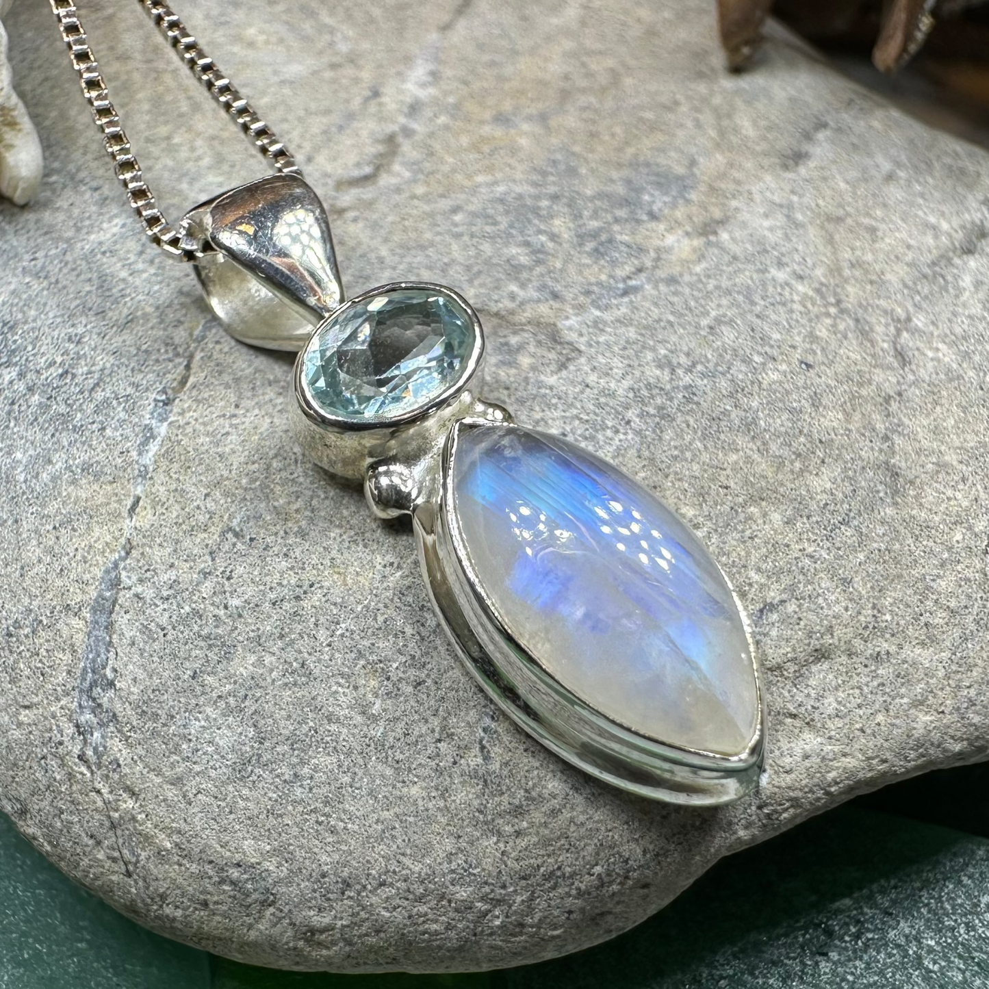 Twilight Moonstone Necklace in sterling silver