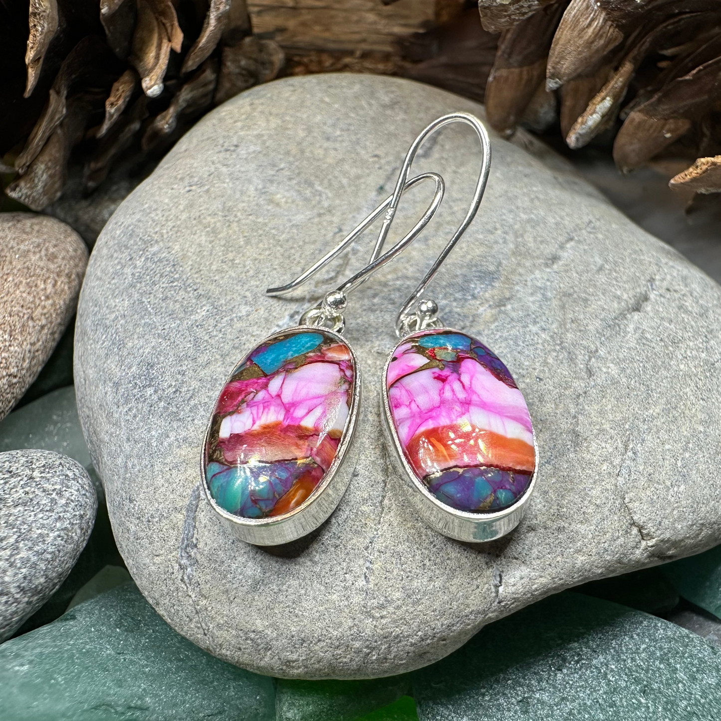 Classic Copper Turquoise Earrings — view 12