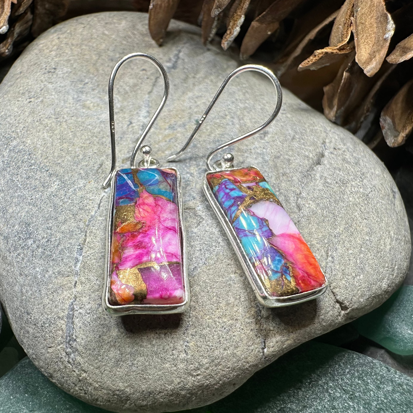 Classic Copper Turquoise Earrings — view 8