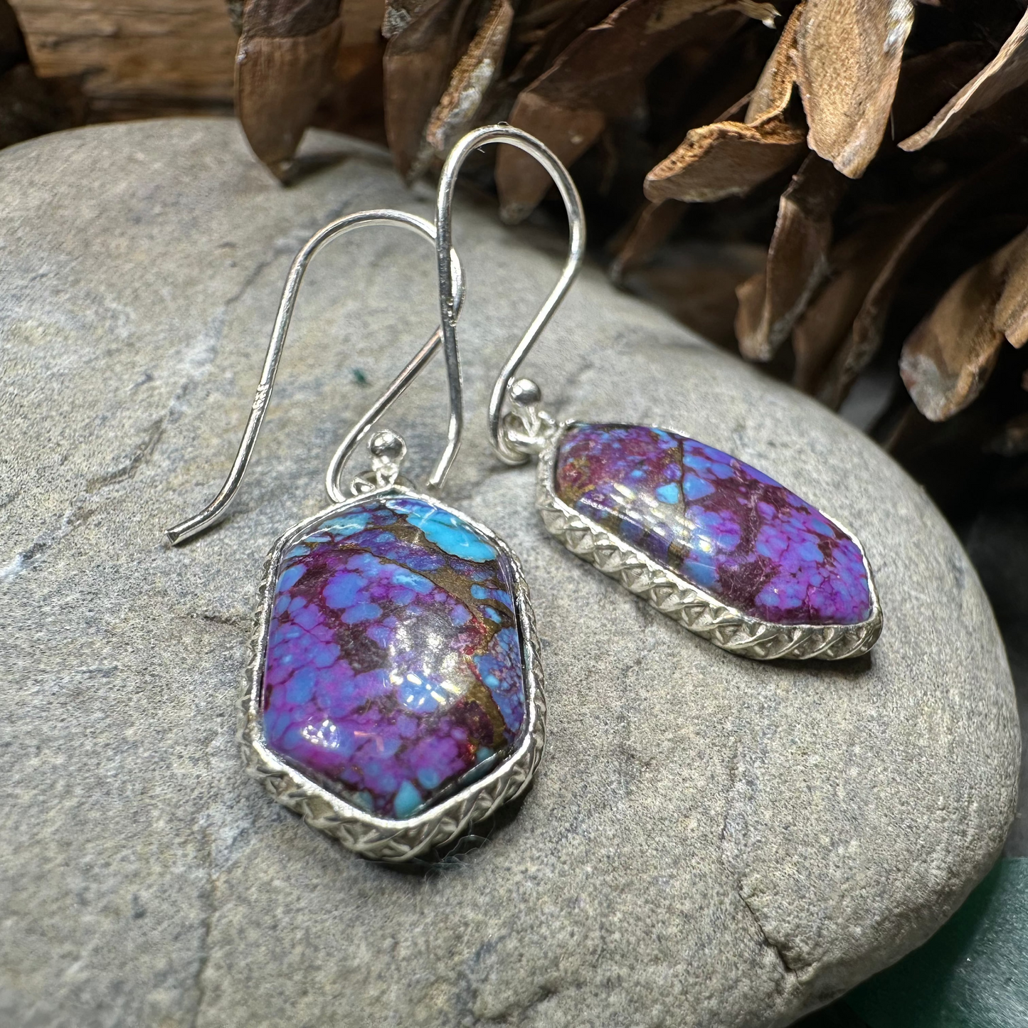 Classic Copper Turquoise Earrings — view 2