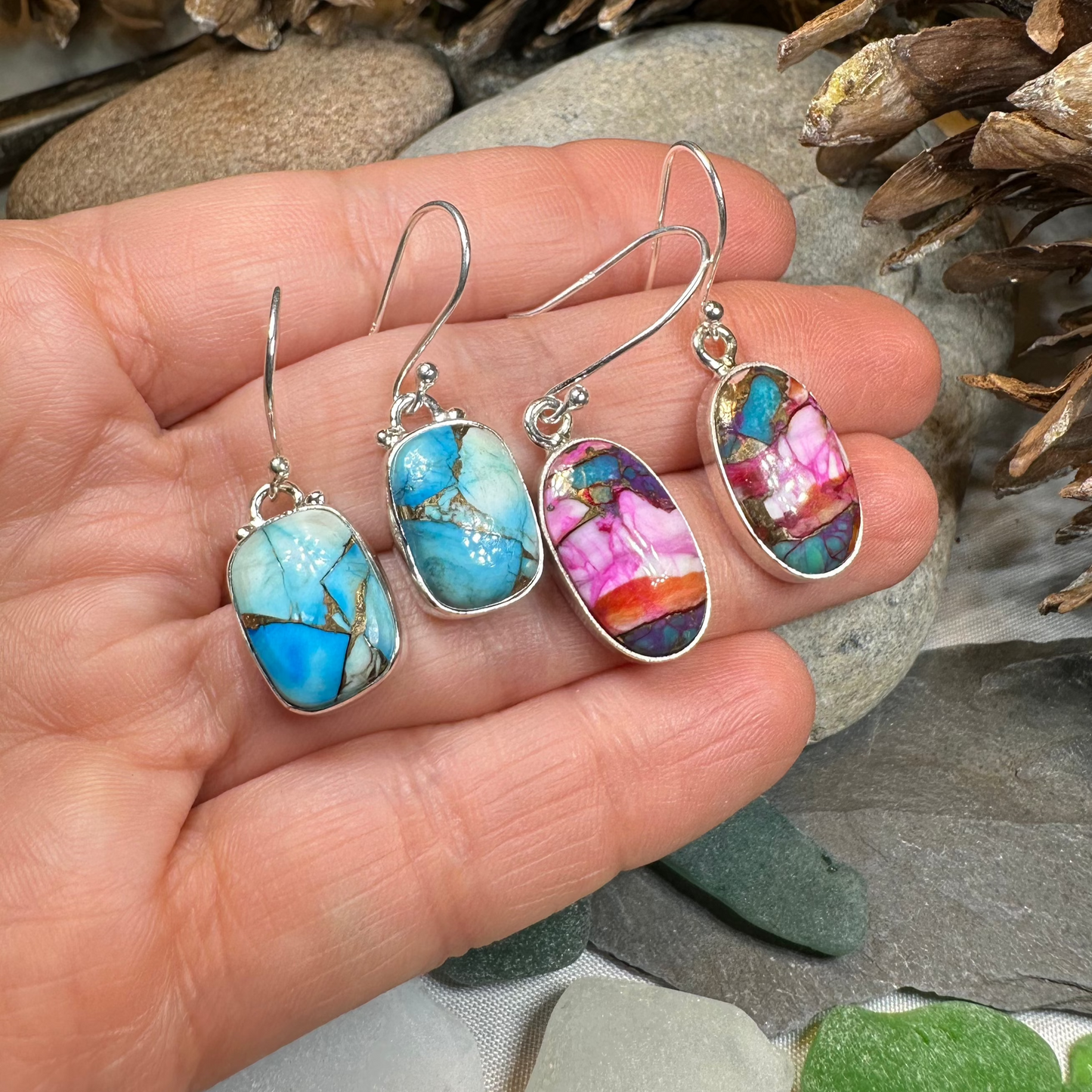 Classic Copper Turquoise Earrings — view 13