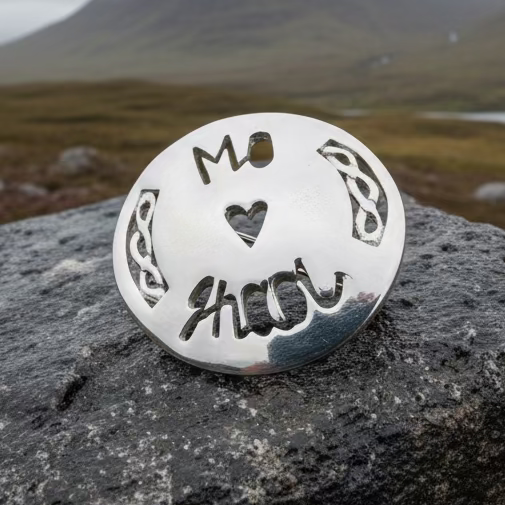Gaelic "My Love" Brooch - Handmade in Scotland