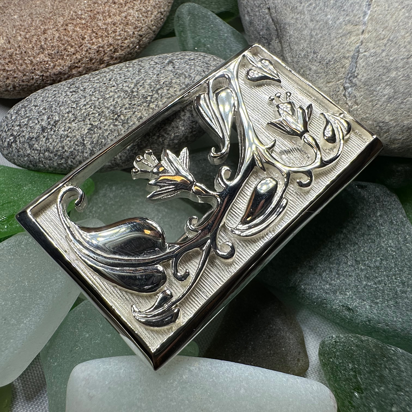 Scottish Highland Fields Bluebell Brooch - Handmade in Scotland — view 8