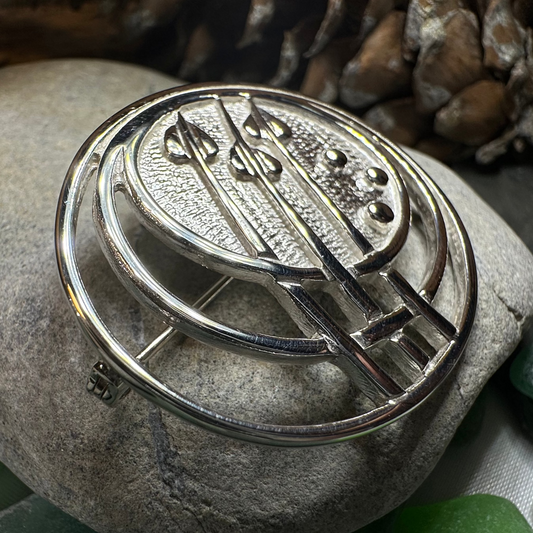 Scottish Mackintosh Leaves Brooch - Handmade in Scotland