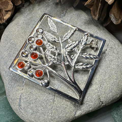 Load image into Gallery viewer, Scottish Rowan Tree of Life Brooch - Handmade in Scotland
