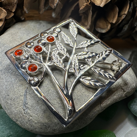Load image into Gallery viewer, Scottish Rowan Tree of Life Brooch - Handmade in Scotland
