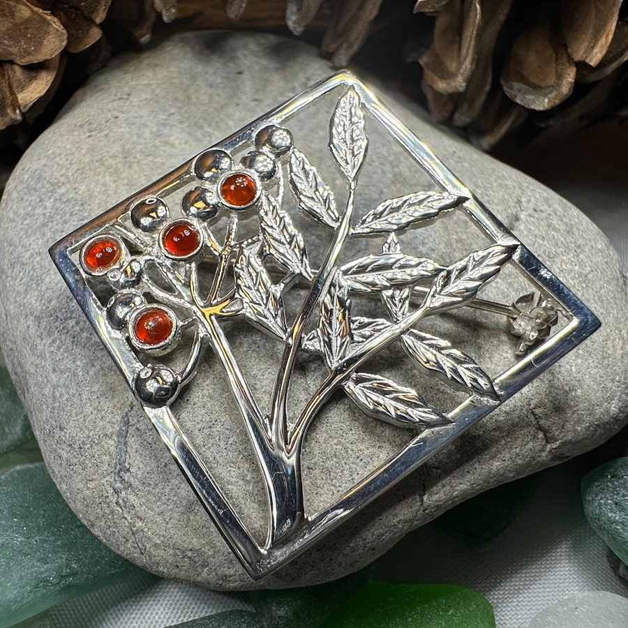Scottish Rowan Tree of Life Brooch - Handmade in Scotland