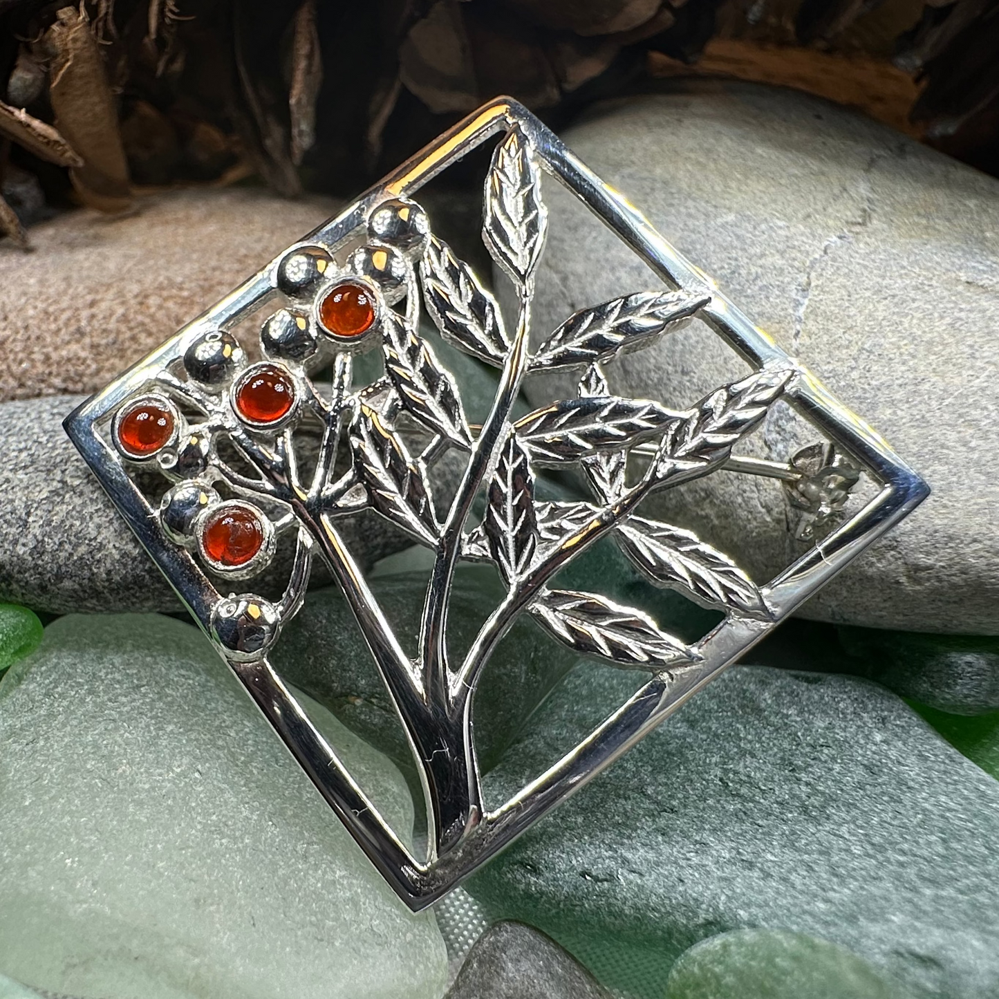 Scottish Rowan Tree of Life Brooch - Handmade in Scotland — view 8