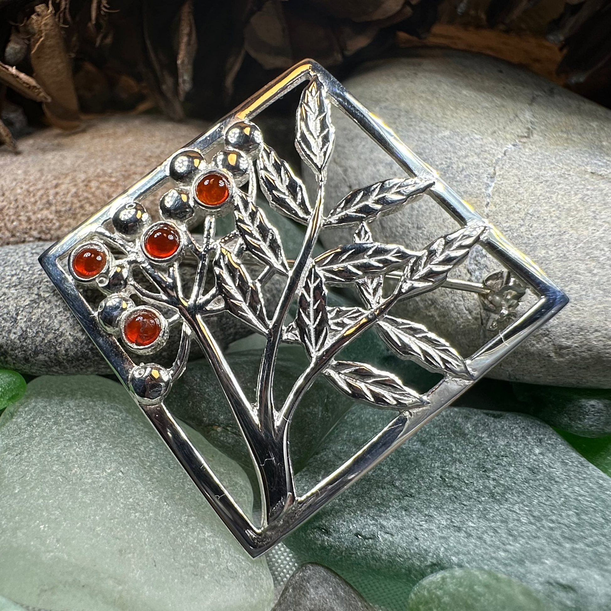 Scottish Rowan Tree of Life Brooch - Handmade in Scotland — view 8