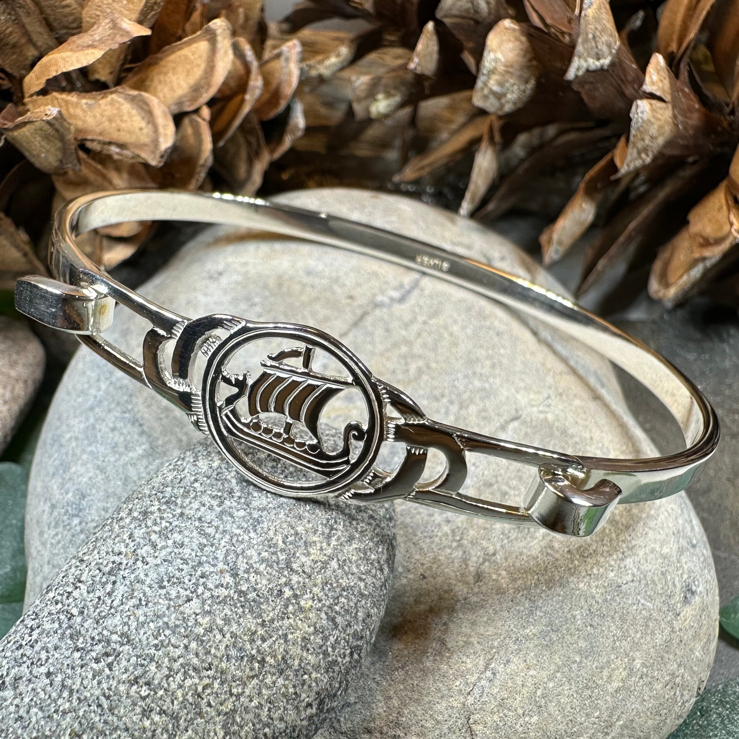 Viking Ship Bracelet in sterling silver
