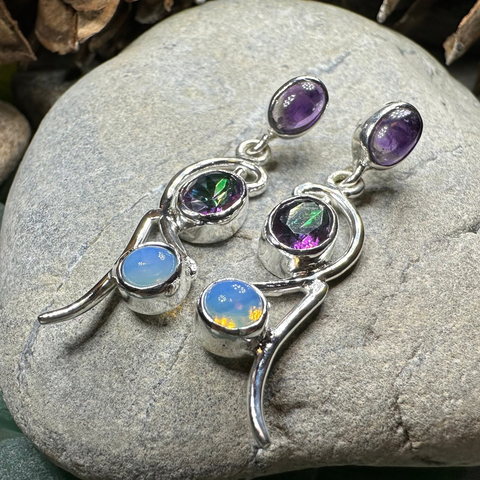 Load image into Gallery viewer, Fairy Waterfall Mystic Topaz Earrings
