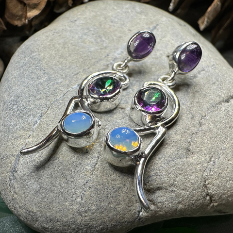Load image into Gallery viewer, Fairy Waterfall Mystic Topaz Earrings
