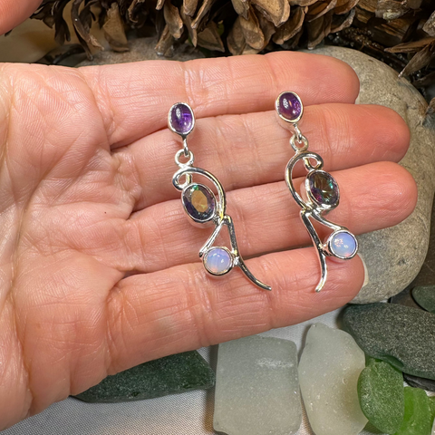 Load image into Gallery viewer, Fairy Waterfall Mystic Topaz Earrings
