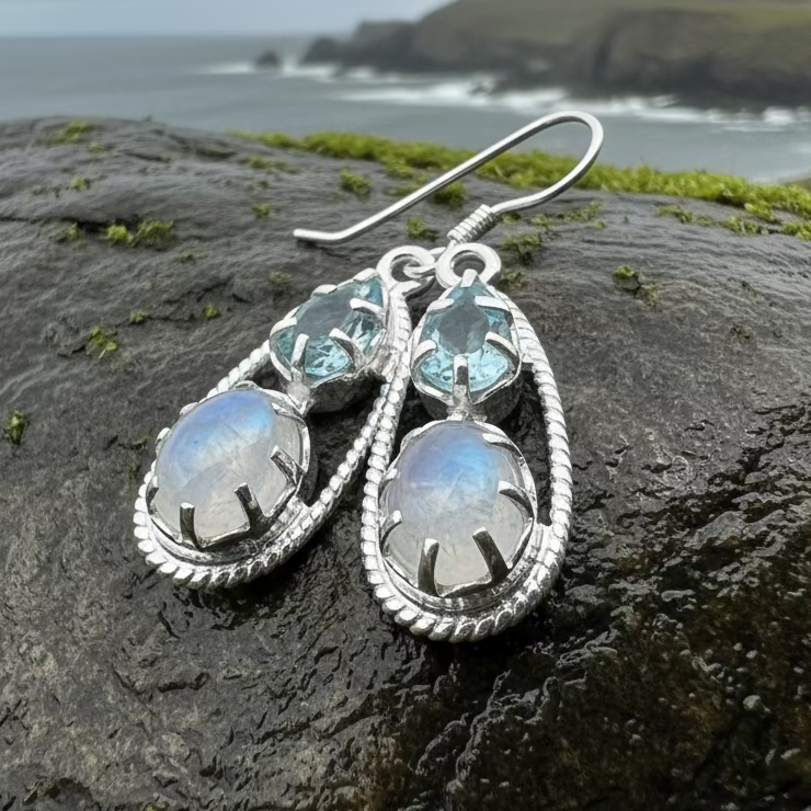 Diana Moonstone Earrings