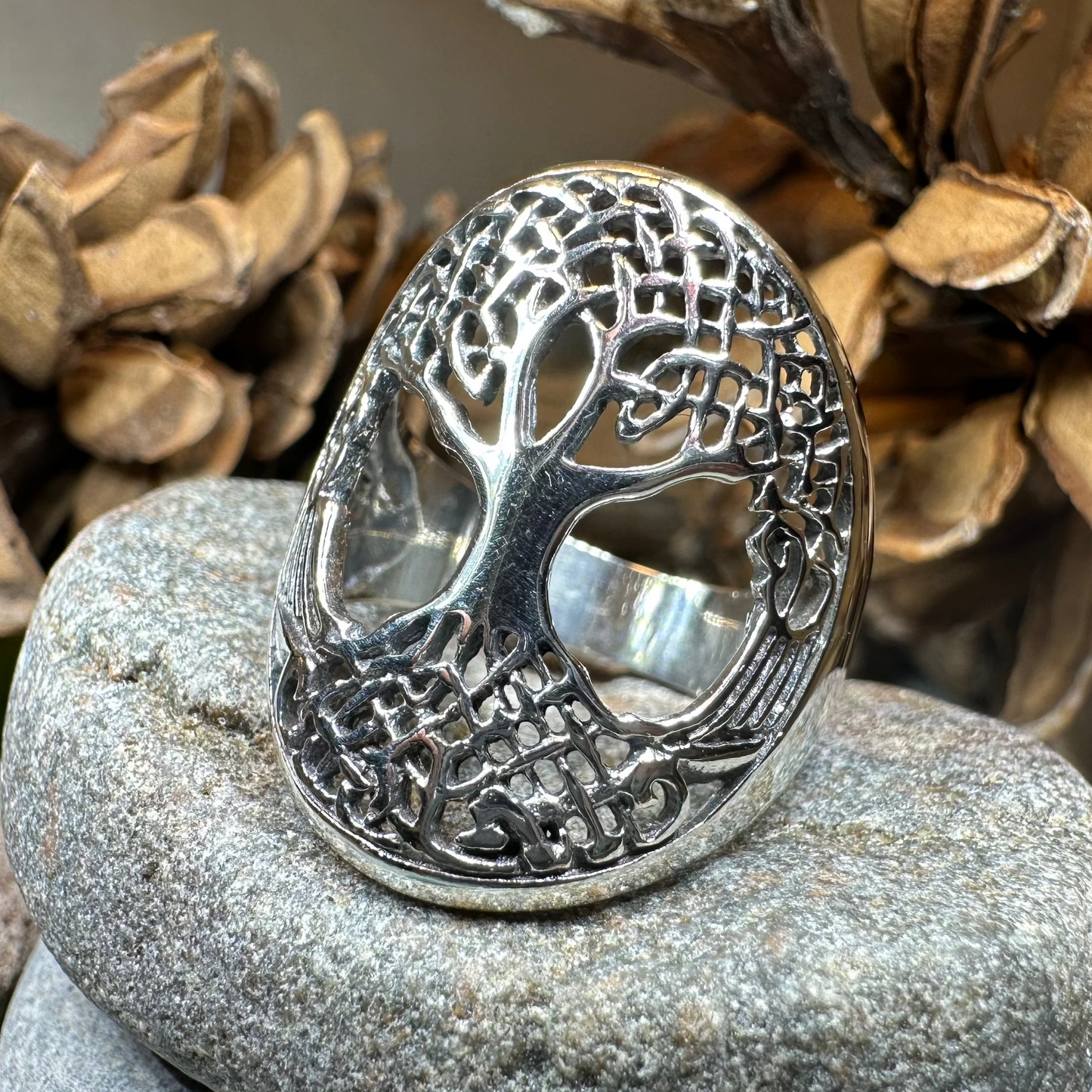 Adalina Tree of Life Ring in sterling silver