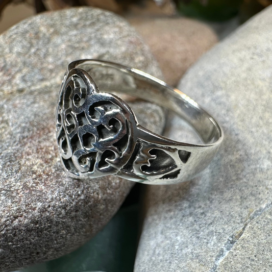 Sophie Celtic Heart Ring in Sterling Silver