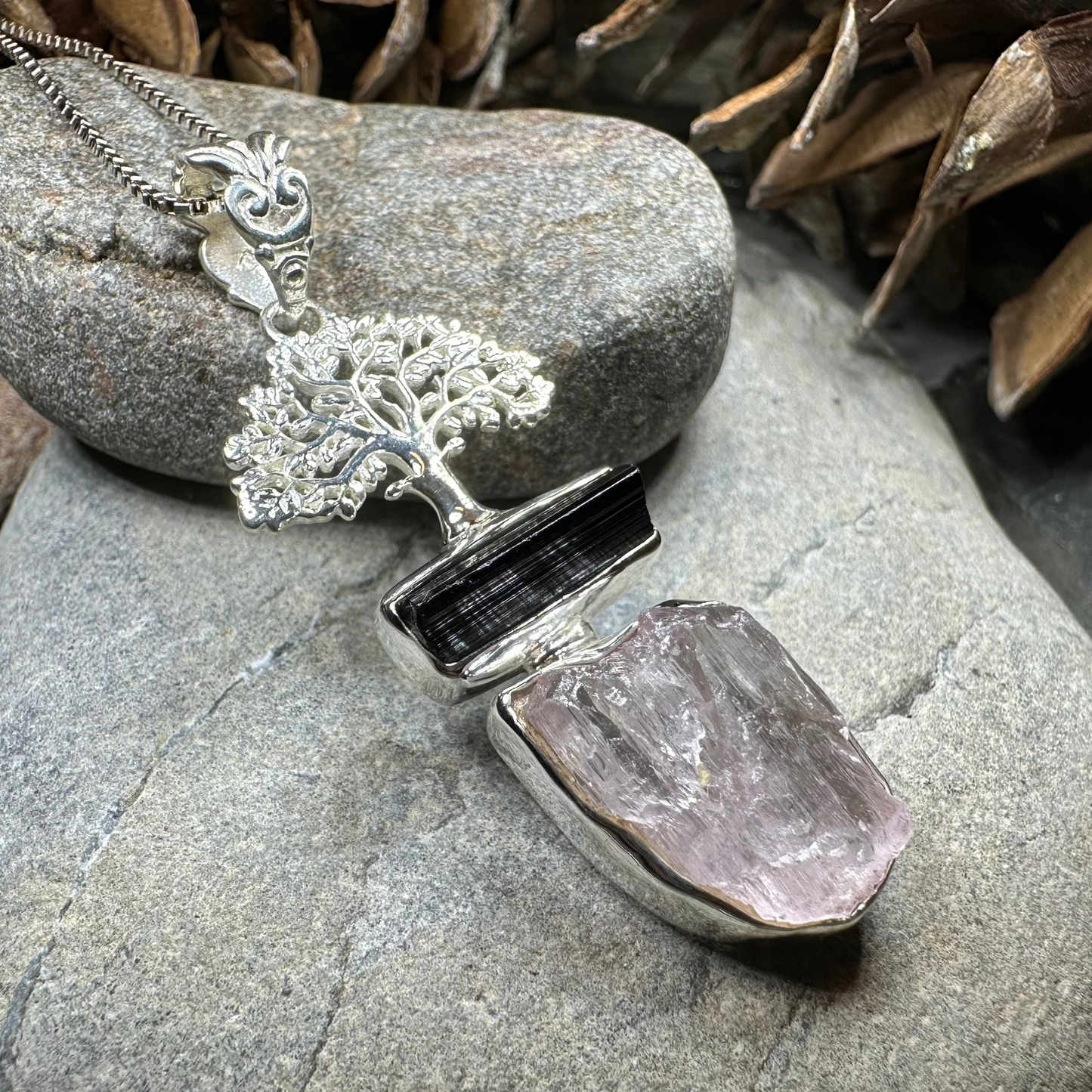 Tree of Life Gemstone Necklace — view 7