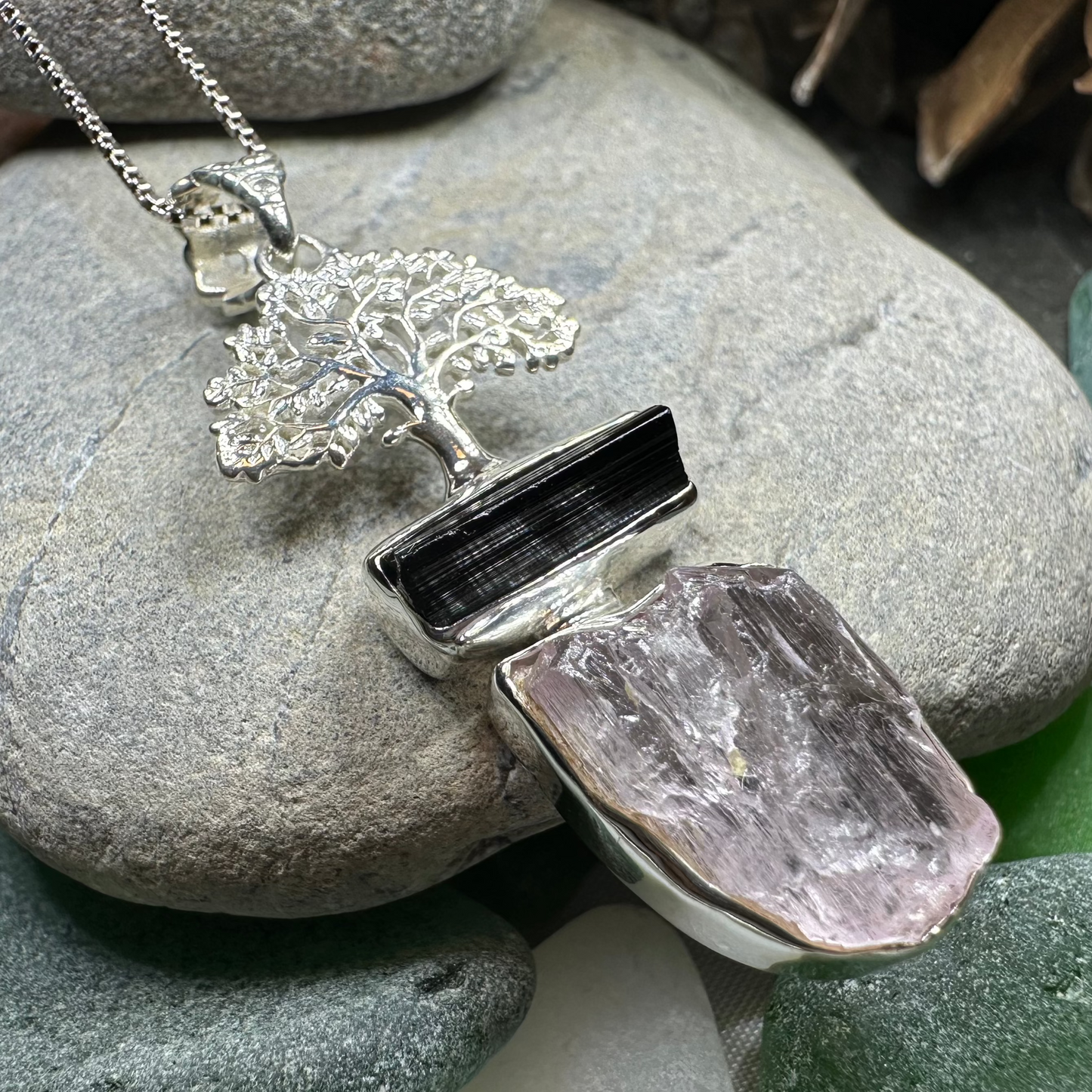 Tree of Life Gemstone Necklace — view 4
