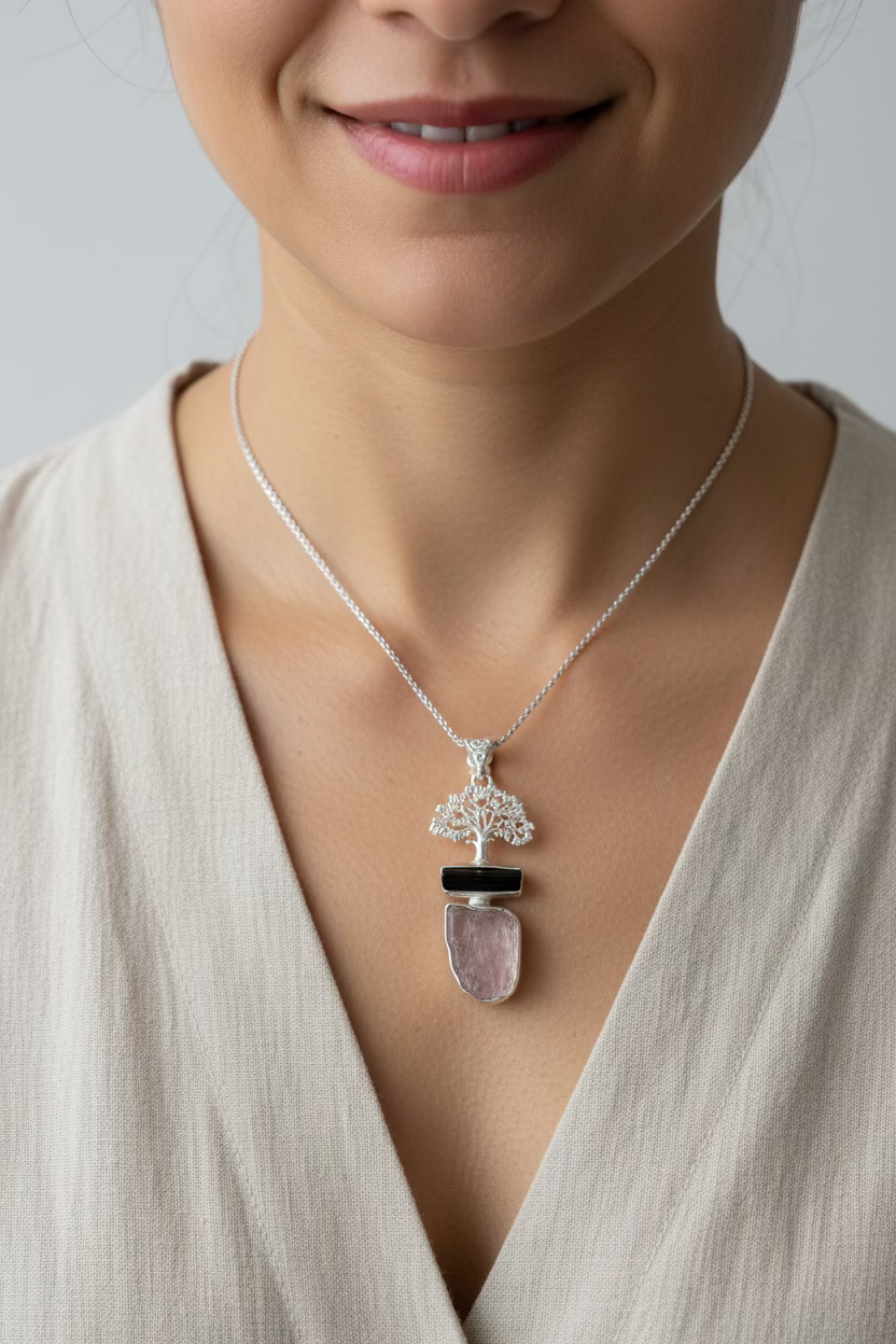 Tree of Life Gemstone Necklace — view 6