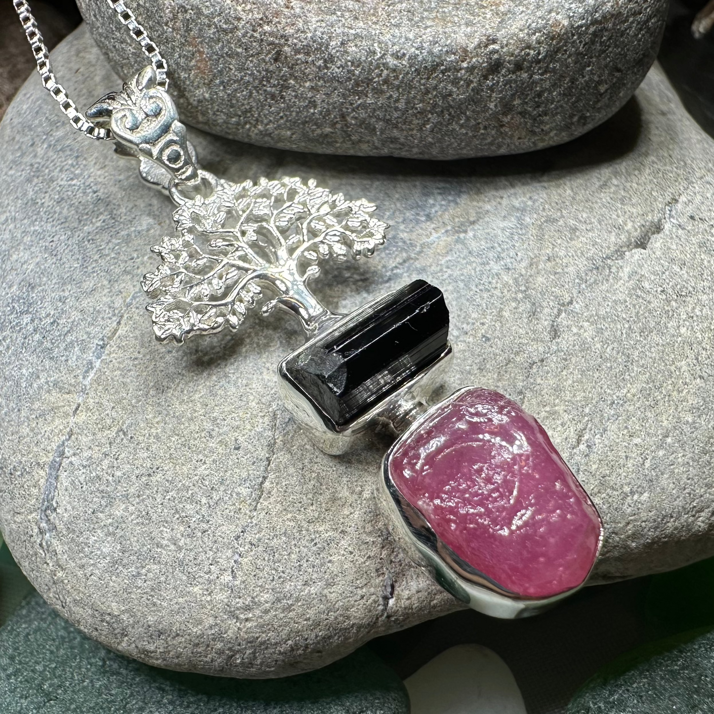 Tree of Life Gemstone Necklace — view 3