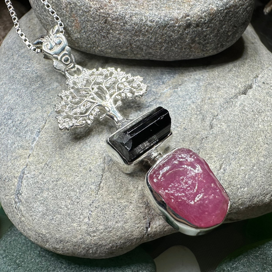Tree of Life Gemstone Necklace — view 3