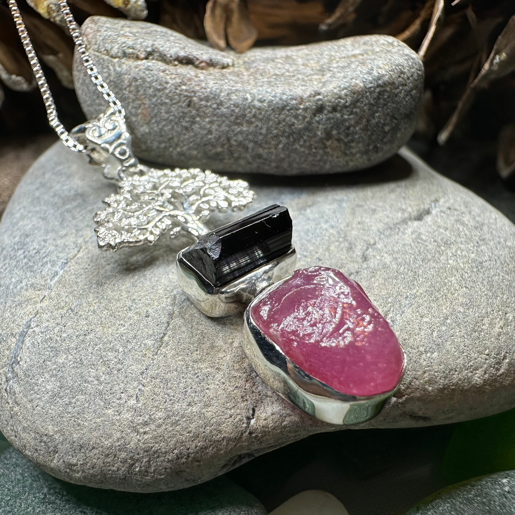 Tree of Life Gemstone Necklace — view 9