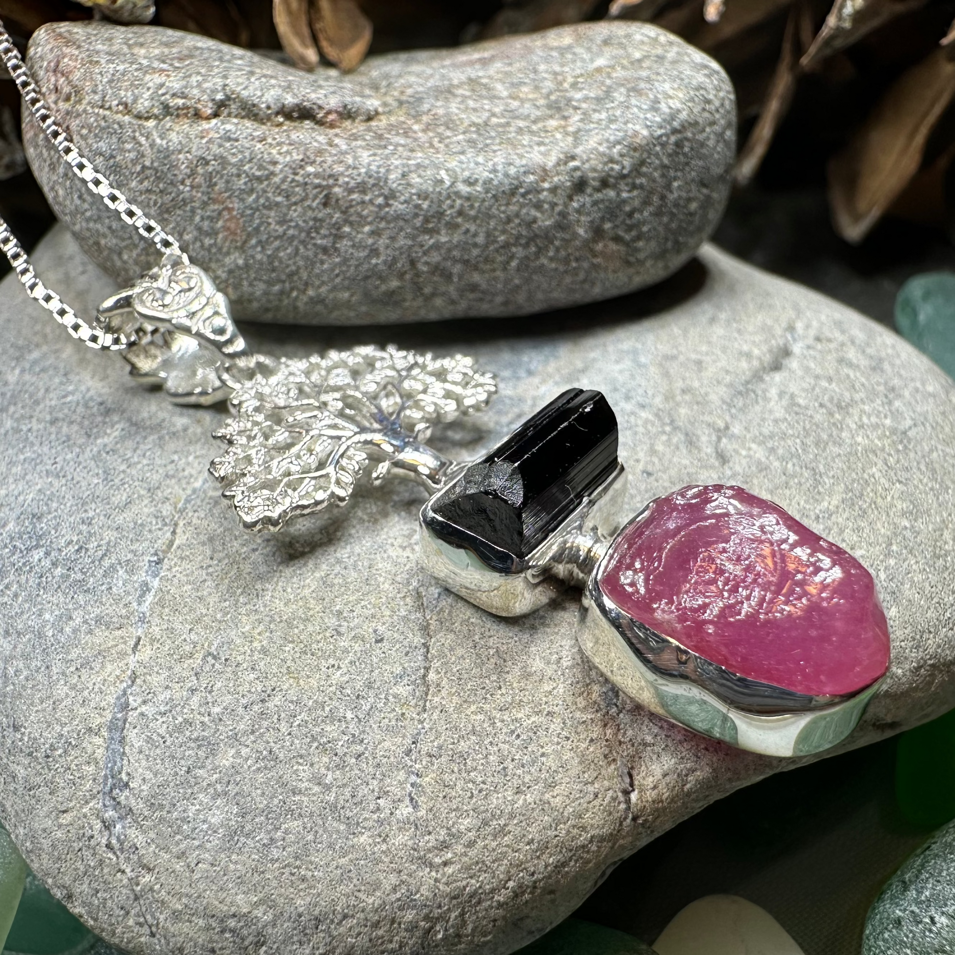 Tree of Life Gemstone Necklace — view 12