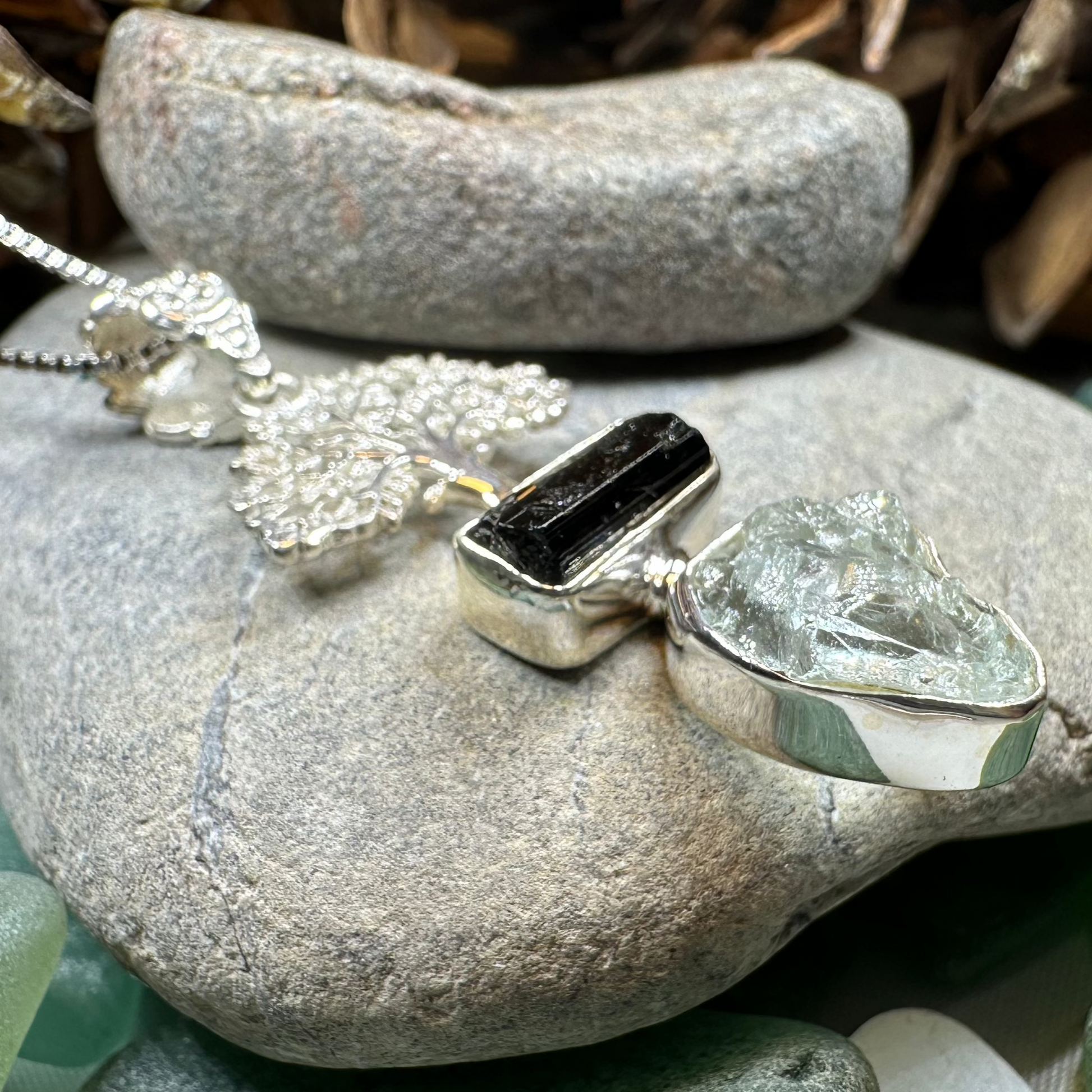 Tree of Life Gemstone Necklace — view 11