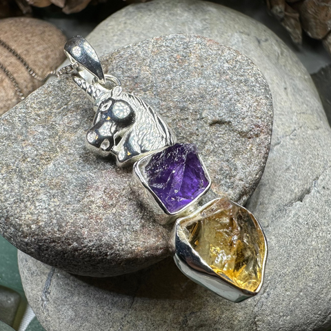 Load image into Gallery viewer, Cloudwalker Unicorn Necklace
