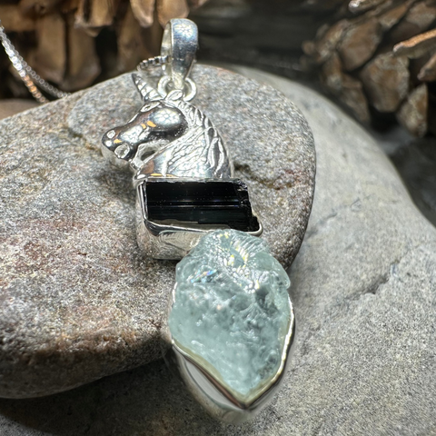 Load image into Gallery viewer, Cloudwalker Unicorn Necklace
