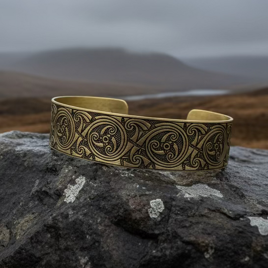 Evolution Bronze Celtic Cuff Bracelet