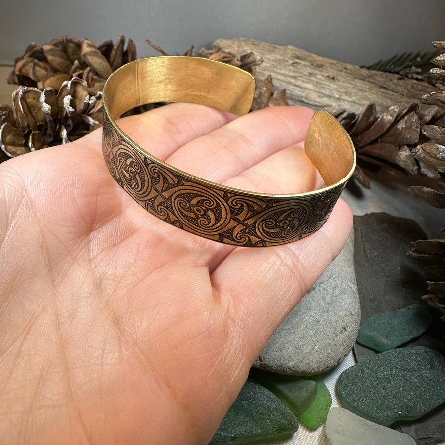Evolution Bronze Celtic Cuff Bracelet