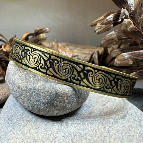 Load image into Gallery viewer, Pictish Bronze Cuff Bracelet
