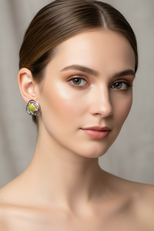 Connemara Marble Celtic Post Earrings