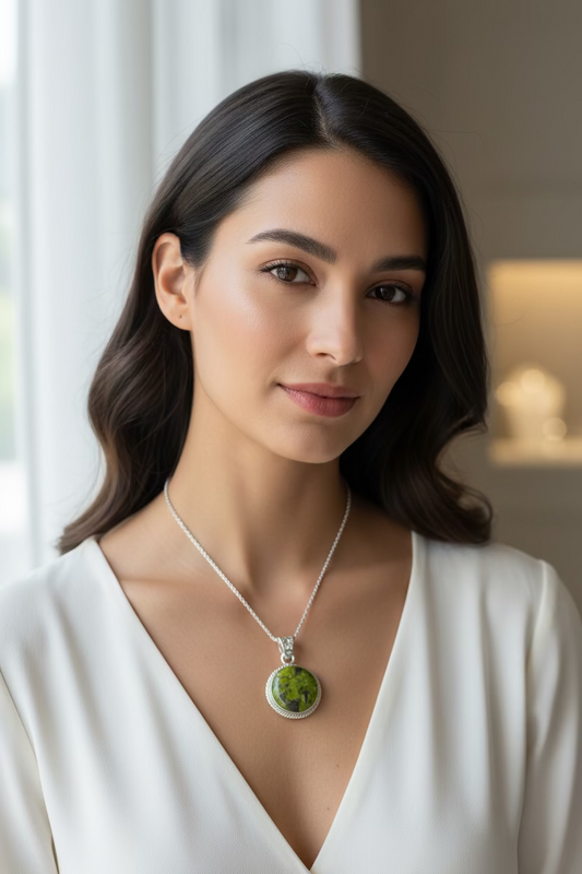 Connemara Marble Irish Round Necklace