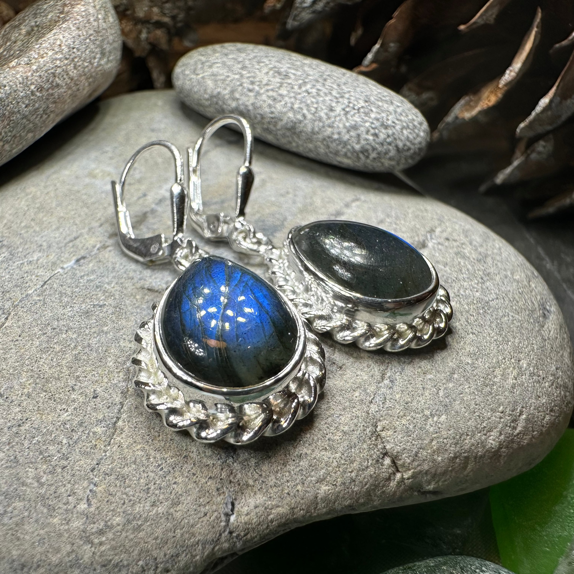 Classic Labradorite Earrings — view 7