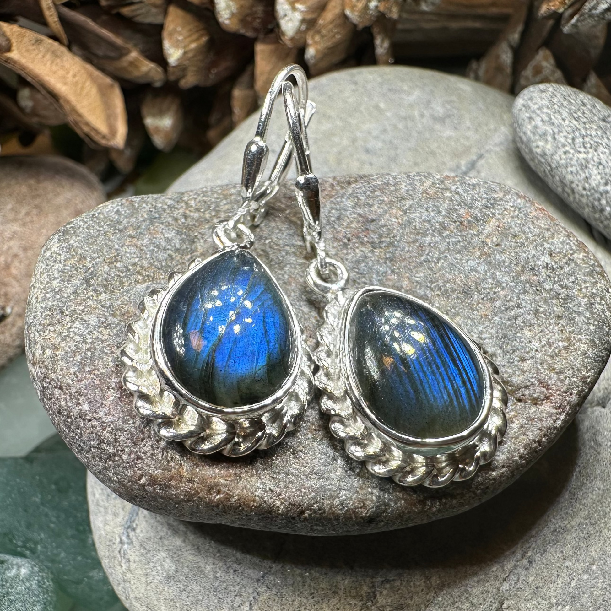 Classic Labradorite Earrings — view 8