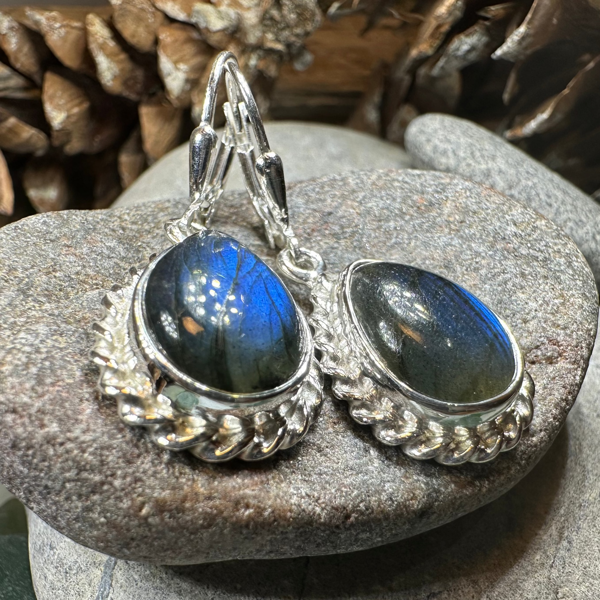 Classic Labradorite Earrings — view 2