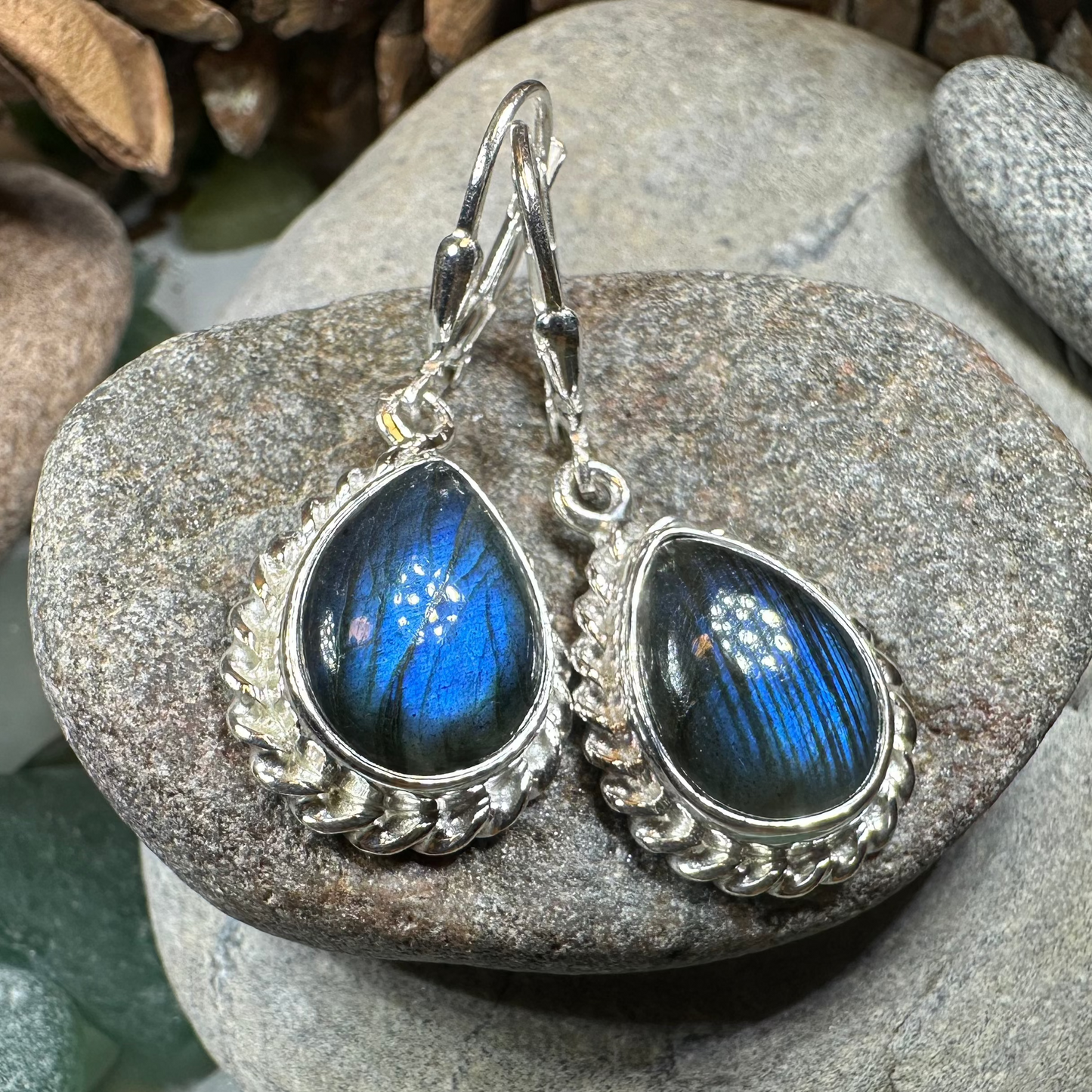 Classic Labradorite Earrings — view 3