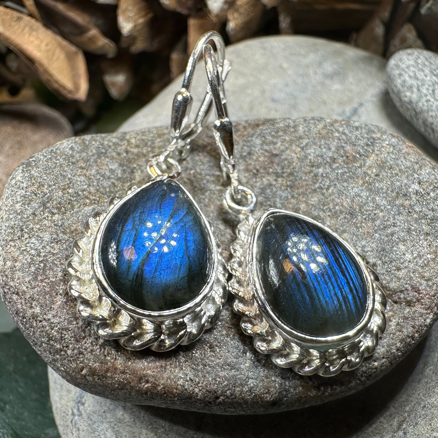Classic Labradorite Earrings — view 6