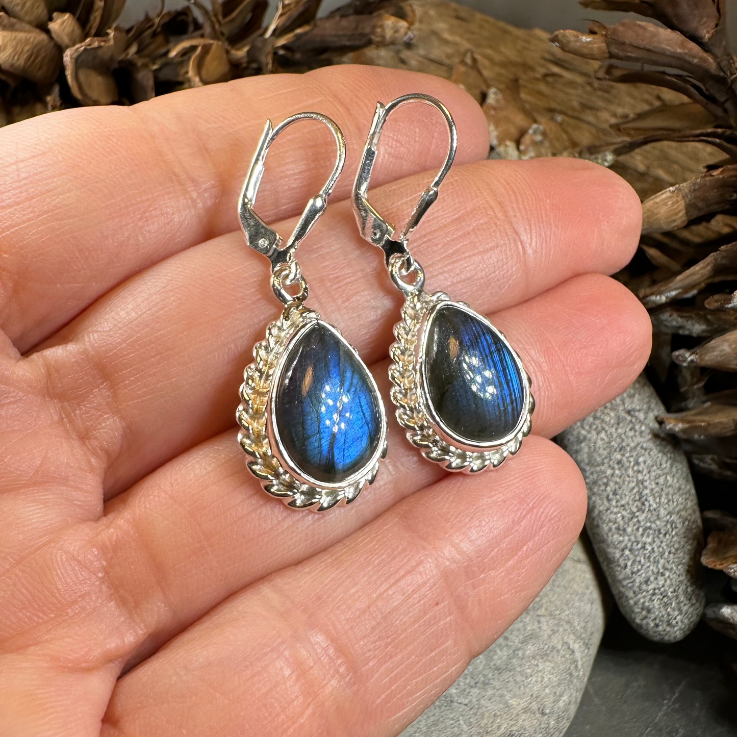 Classic Labradorite Earrings — view 4
