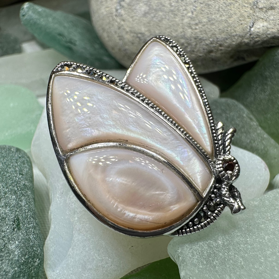 Butterfly Marcasite Brooch