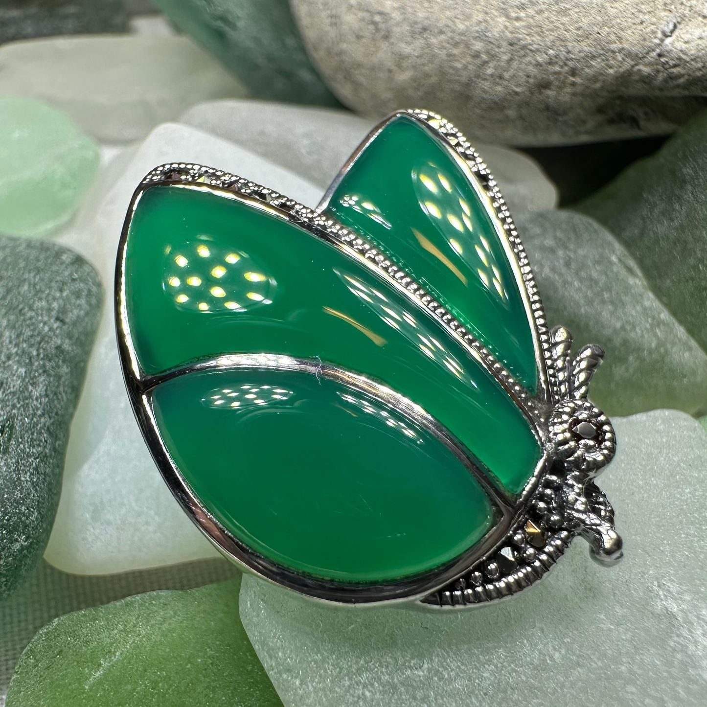 Butterfly Marcasite Brooch — view 10