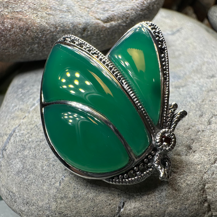 Butterfly Marcasite Brooch