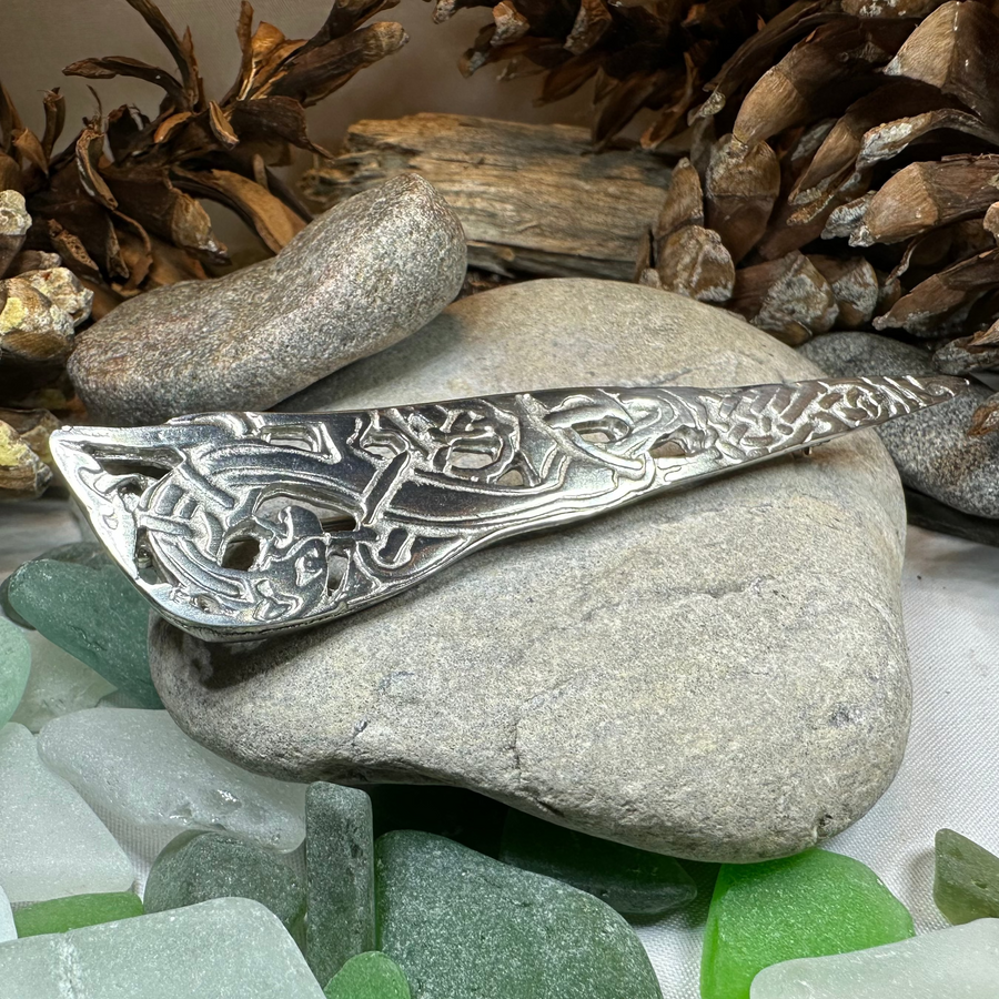 Scottish Celtic Dragon Kilt Pin - Handmade in Scotland