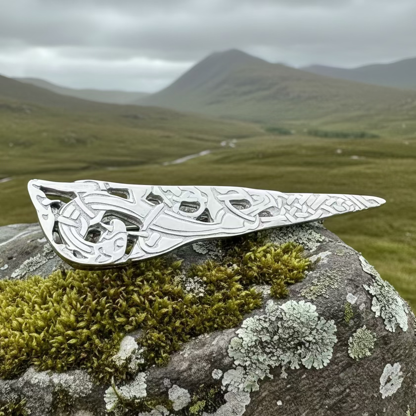 Scottish Celtic Dragon Kilt Pin - Handmade in Scotland — view 4