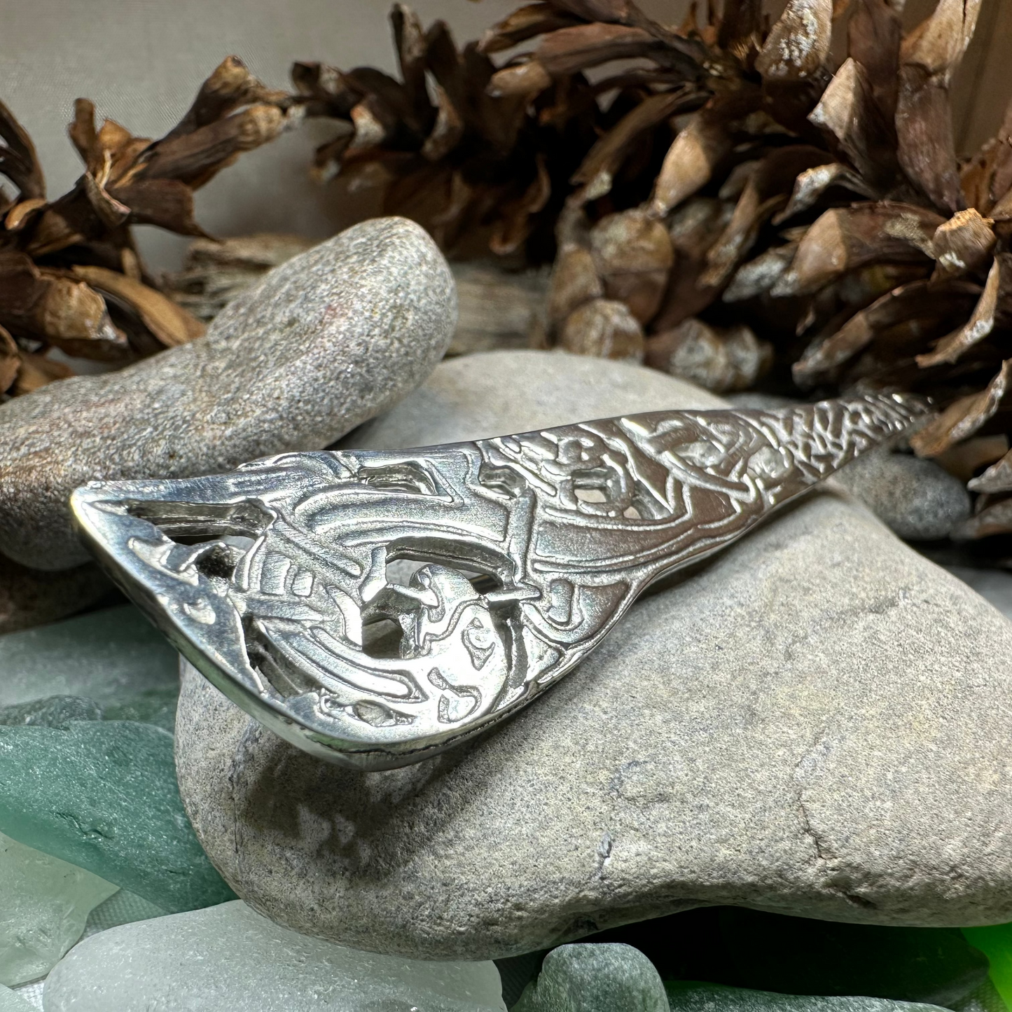 Scottish Celtic Dragon Kilt Pin - Handmade in Scotland — view 6