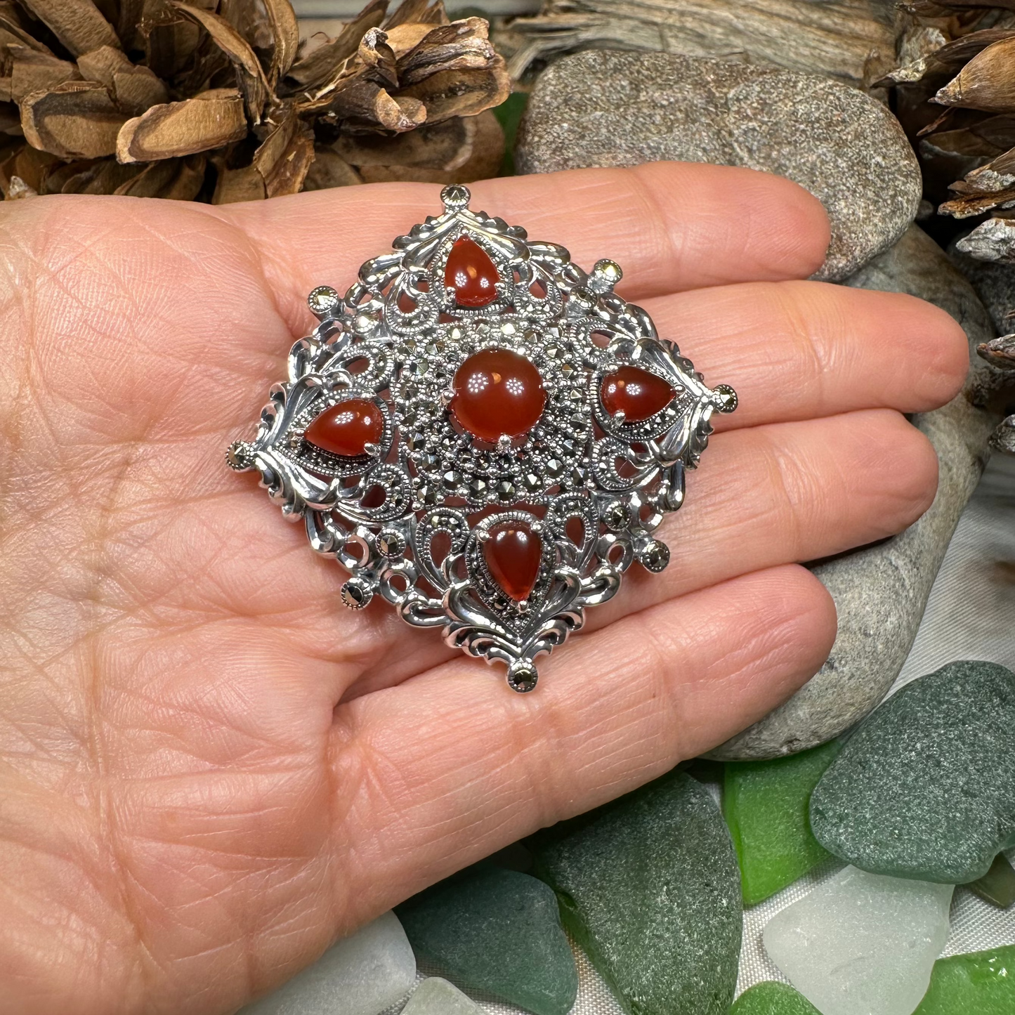 Sunset Celtic Knot Brooch — view 5