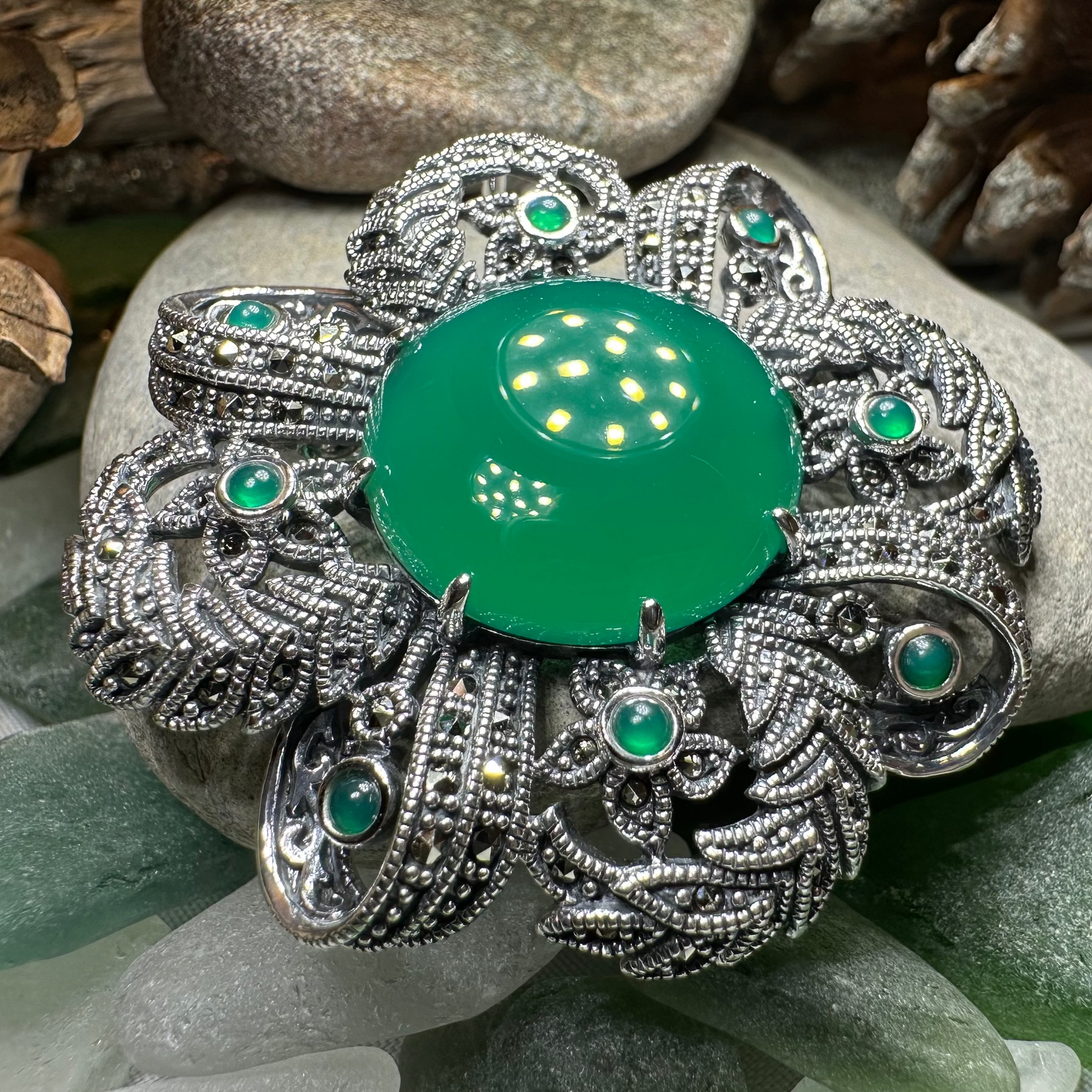 Ríona Celtic Knot Brooch in sterling silver