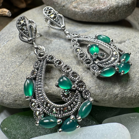 Load image into Gallery viewer, Bellicent Marcasite Earrings

